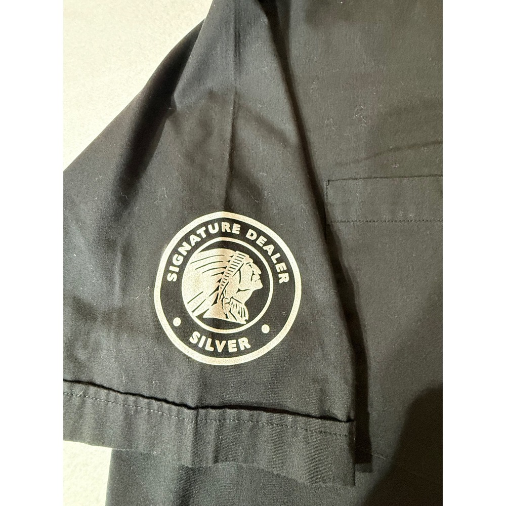 Indian Motorcycle Work Shirt Mens Size XL Black  Embroidered Logo Button Up - Picture 5 of 15
